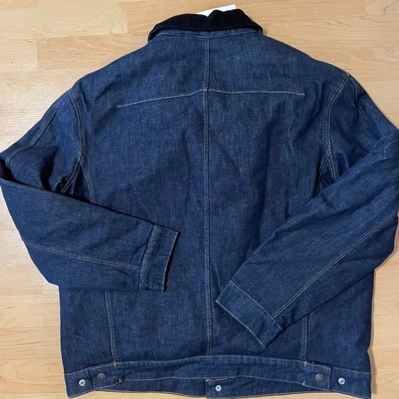 Levi’s Sherpa Trucker Jacket Medium Mens Rare designer coat Jean denim winter og - Picture 2 of 8